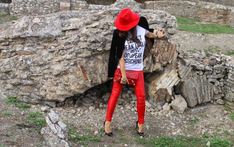 Red Leather Pants