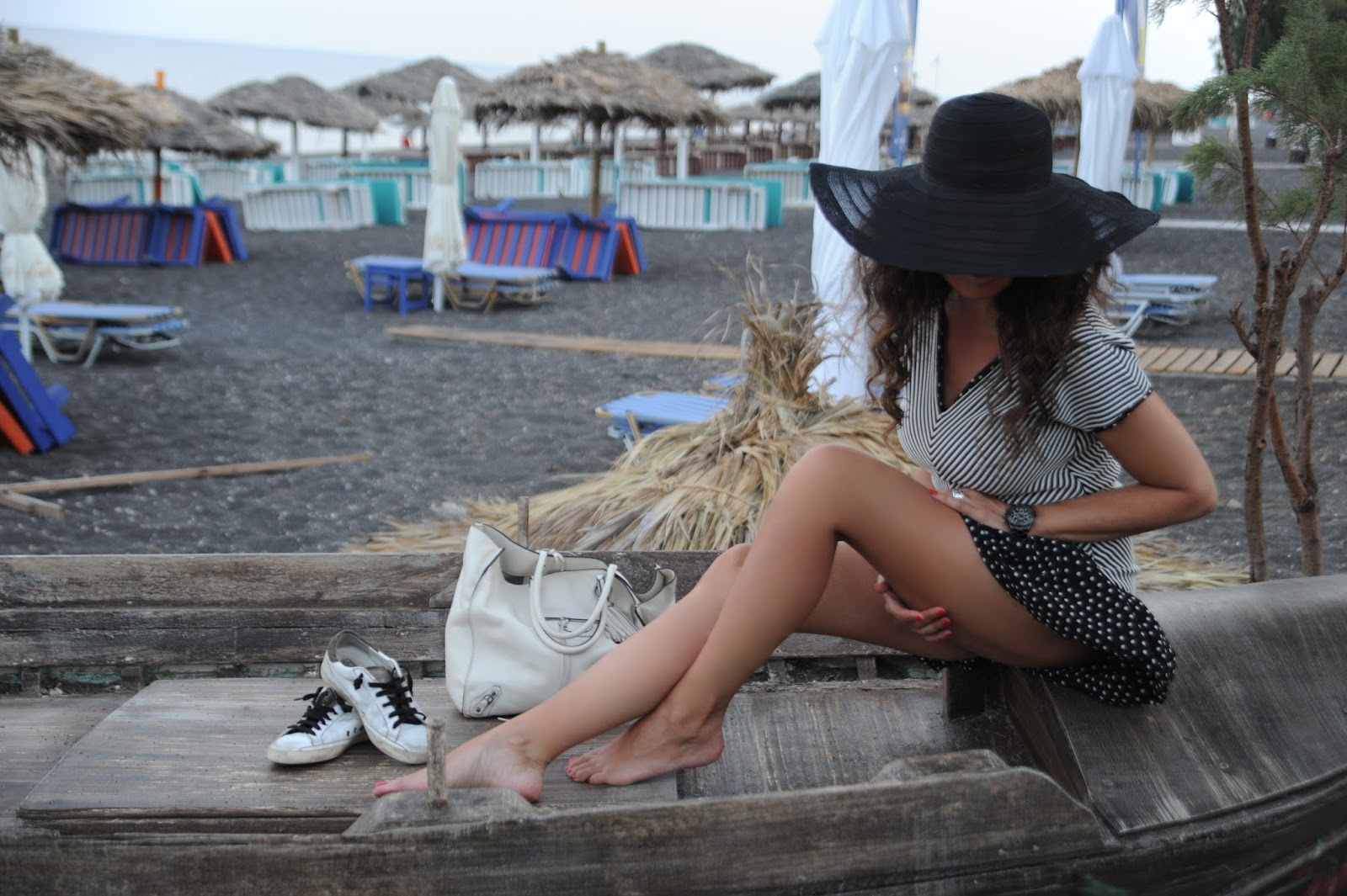 Stripes, Dots & Squares On The Beach