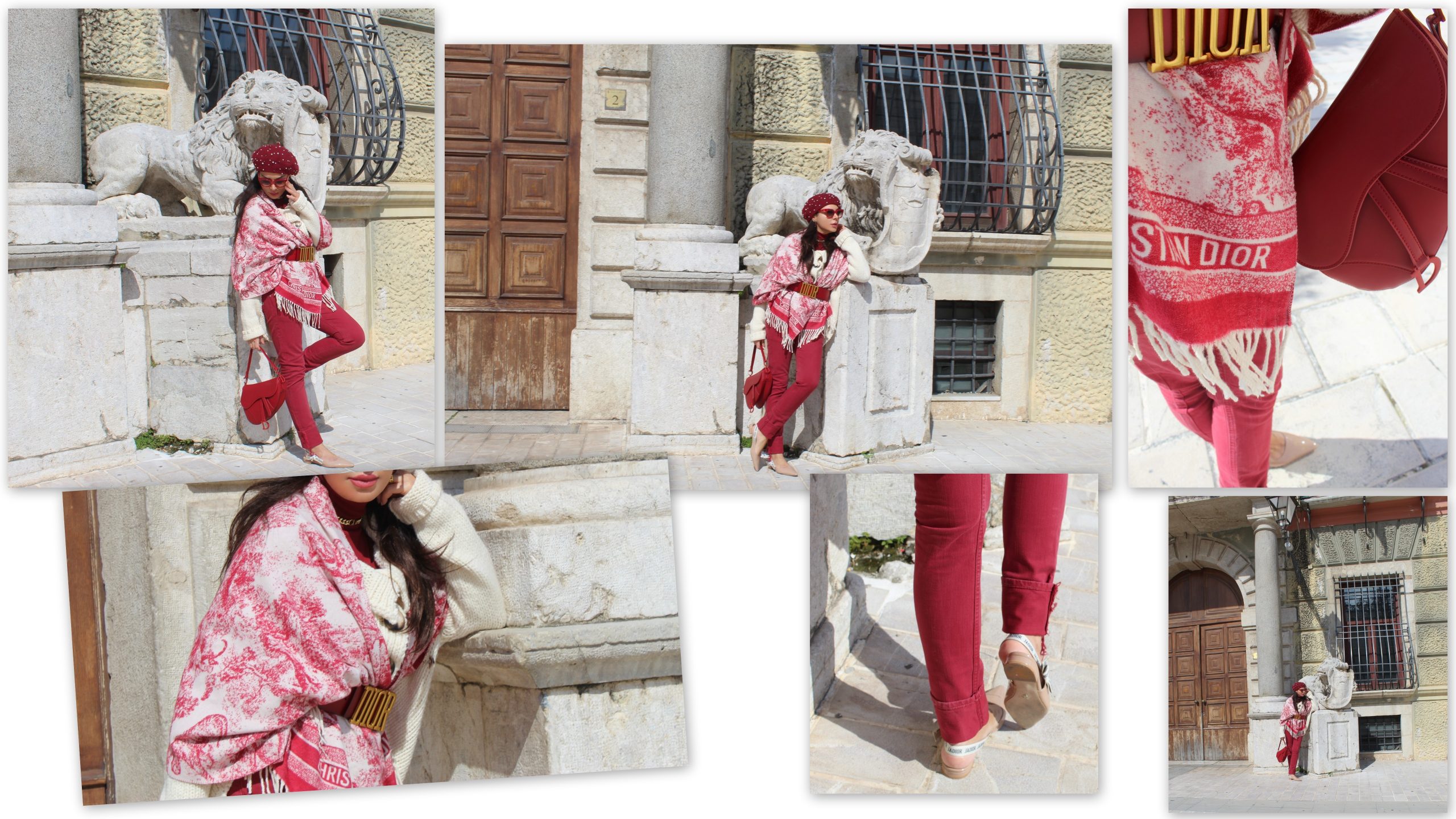 red and white trend for spring twinset cardigan Dior details Paola Lauretano