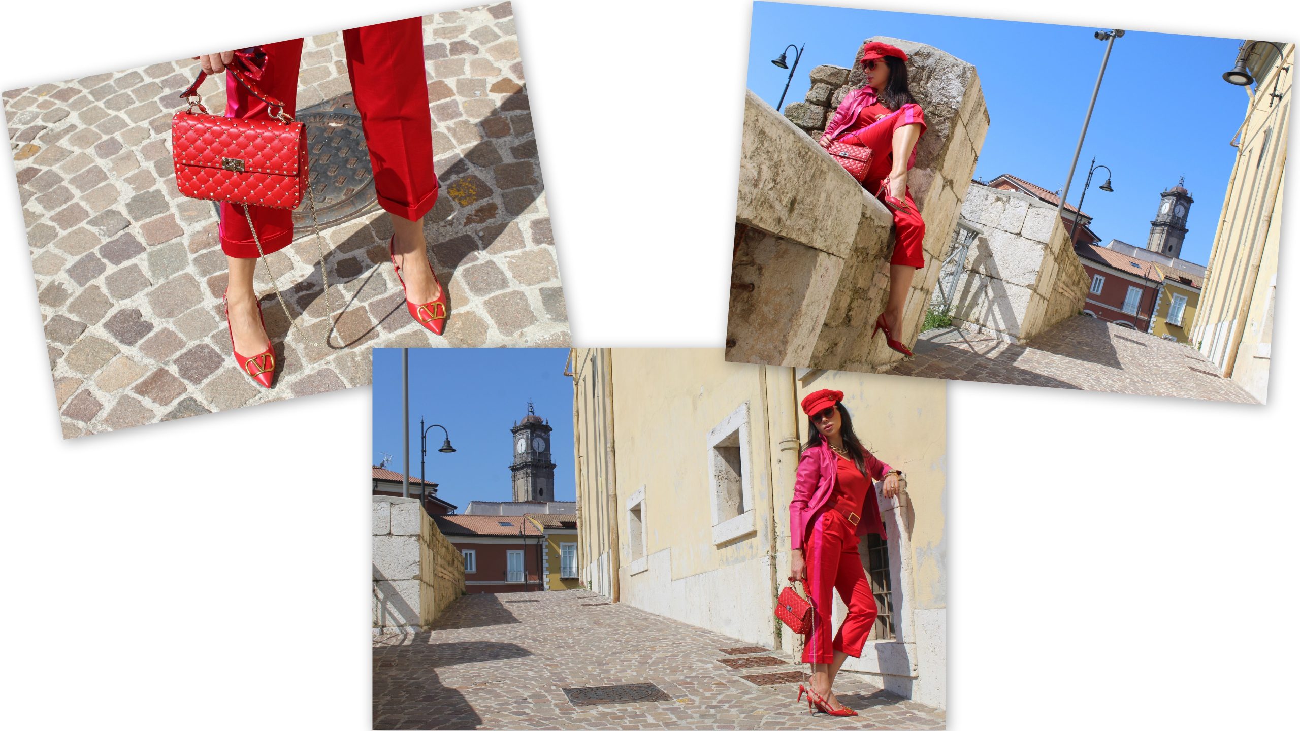 Red and Pink colorblock vitamin trend spring 2021 Paola Lauretano