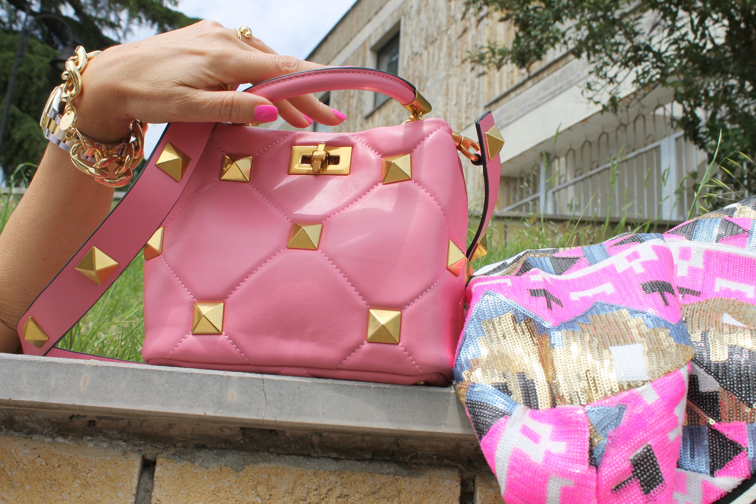 Pink Outfit Prada Valentino Look Paola Lauretano Summer