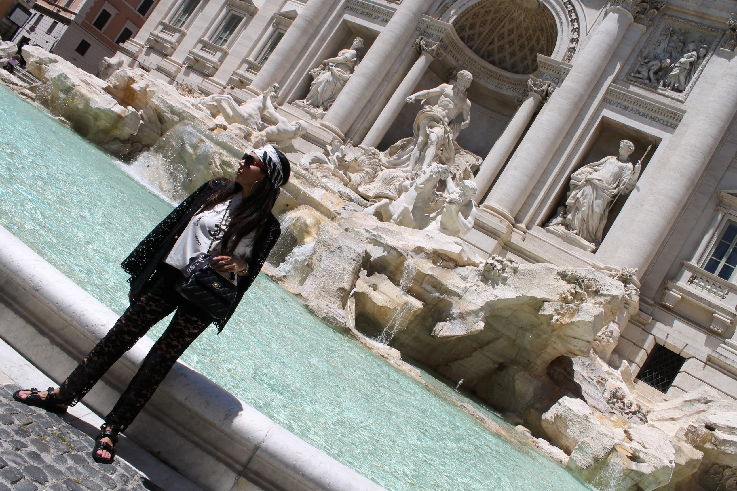 Rome Tour Italy Staycation Fountain of Trevi Shooting Chanel Look Paola Lauretano