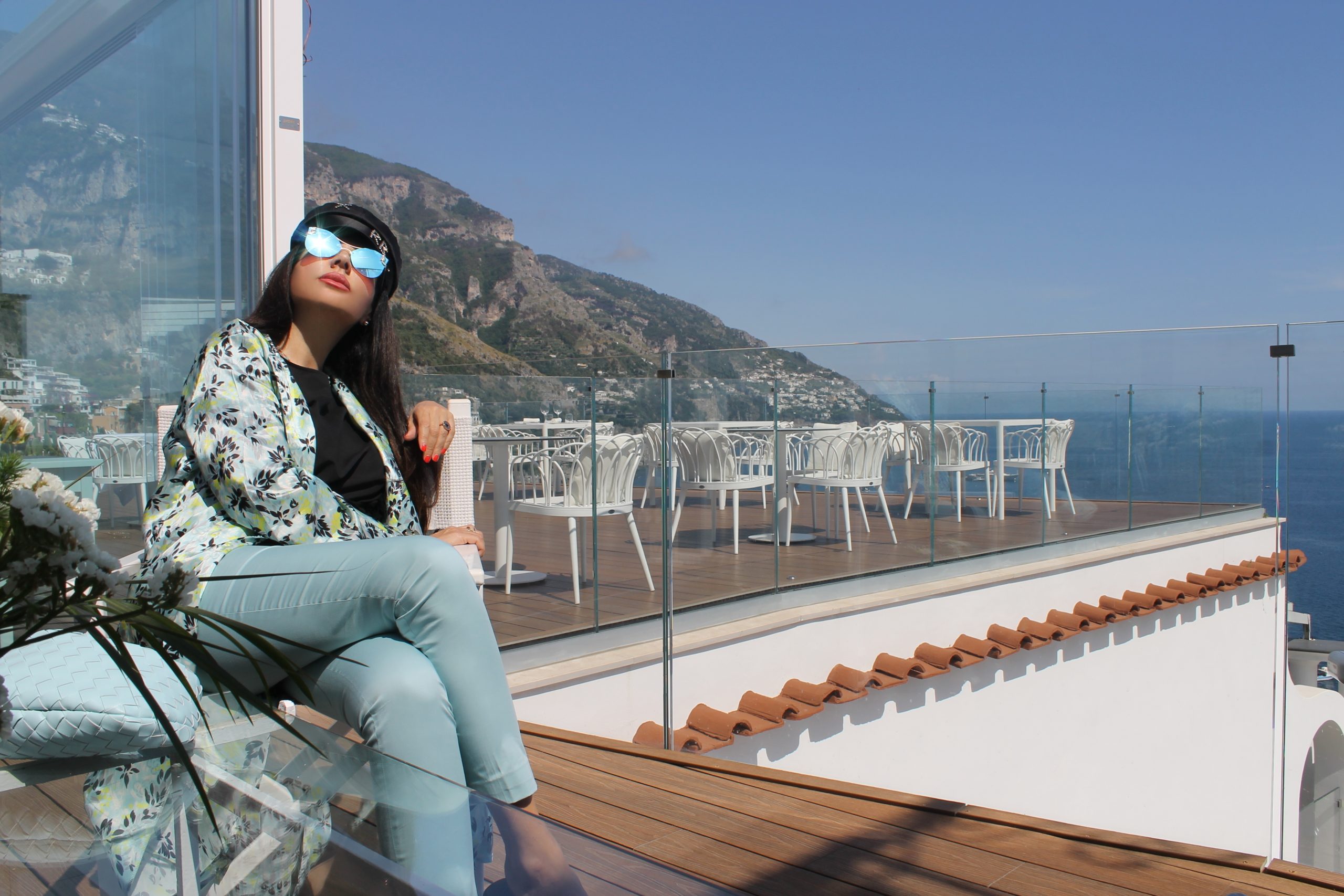 Positano Amalfi Coast Travel Summer Vacation Staycation Light Blue Summer 2021 Trend Paola Lauretano