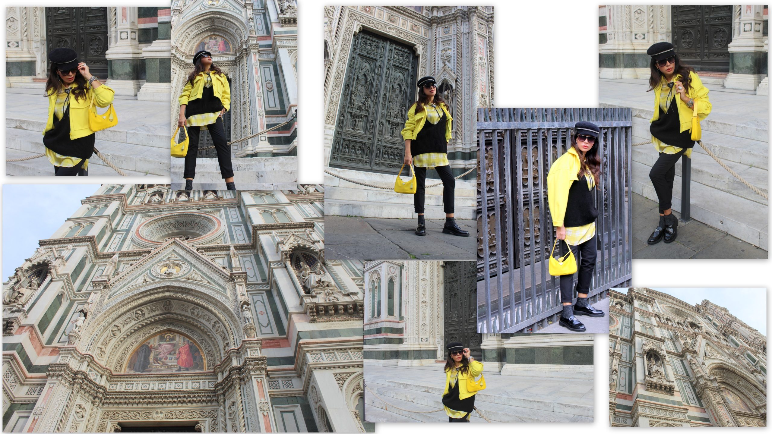 Florence Firenze Italian Weekend Yellow Trend for Fall Autumn LUMINA FASHION giacca  MERCI tunica  TWIN SET pants  PRADA tutti gli accessori