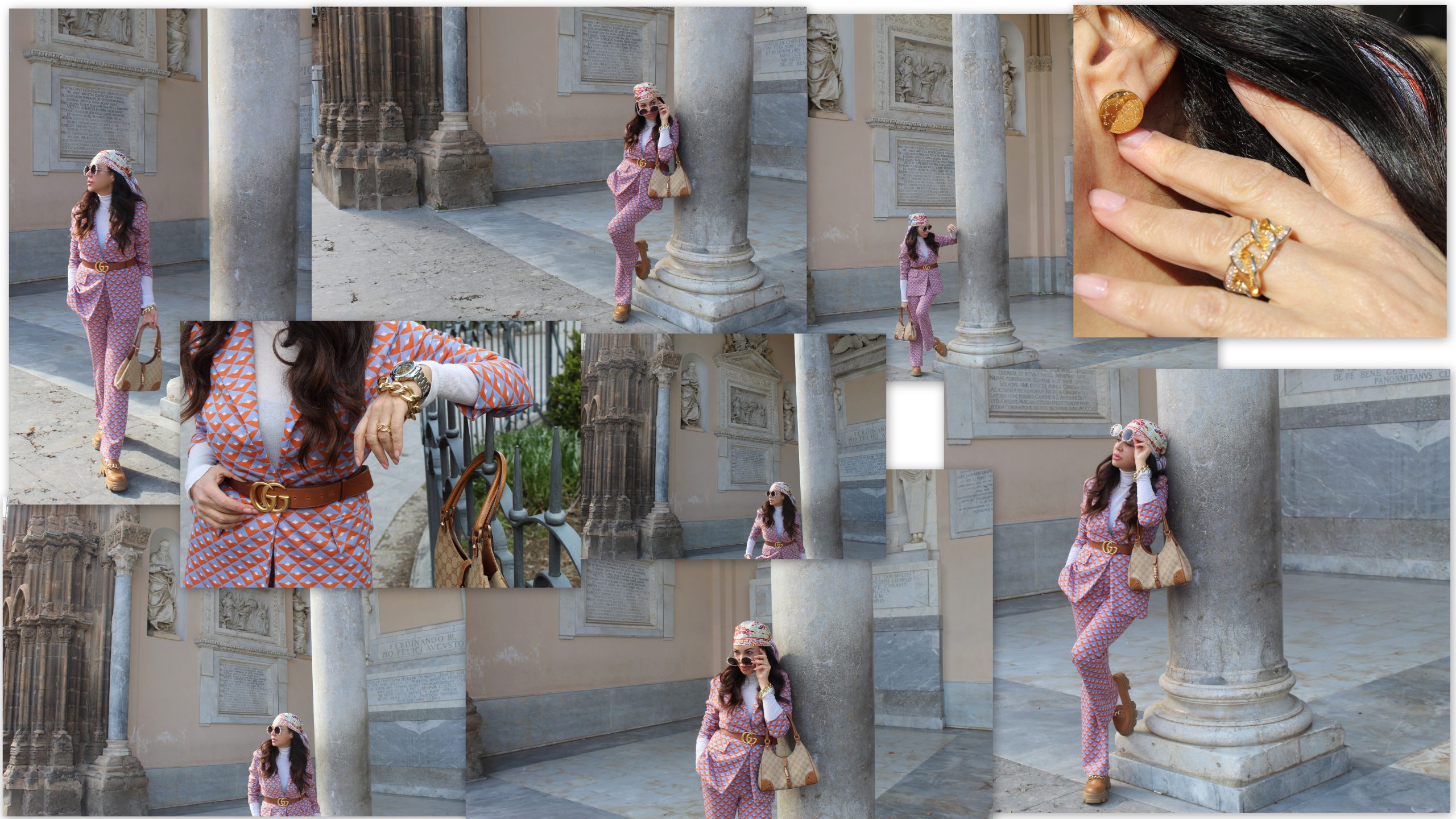 PATRIZIA MANNOIA tailleur  GUCCI accessories Italy Visit Italy Palermo Sicily 
