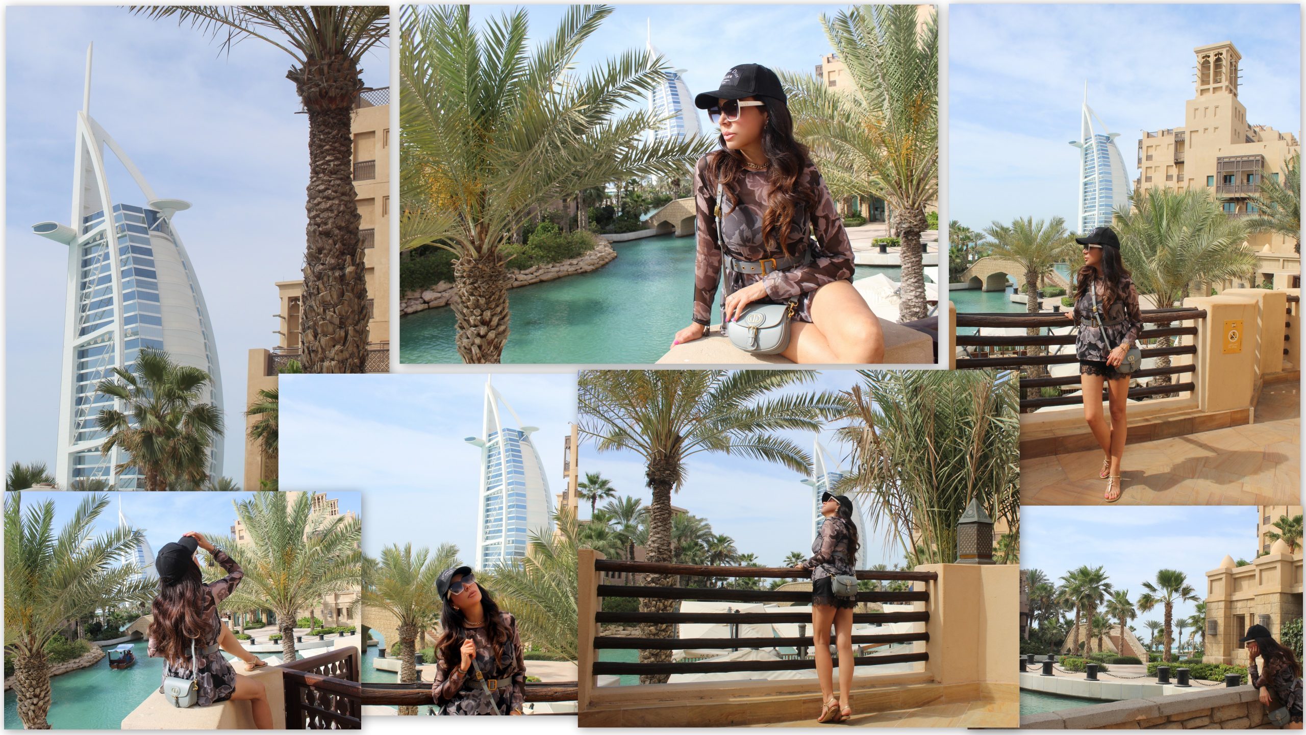 Arabic Style at MADINAT JUMEIRAH MERCI blouse and shorts  DIOR cap, sunglasses, jewelry, belt and bag CHANEL sandals Paola Lauretano Lifestyle Blogger