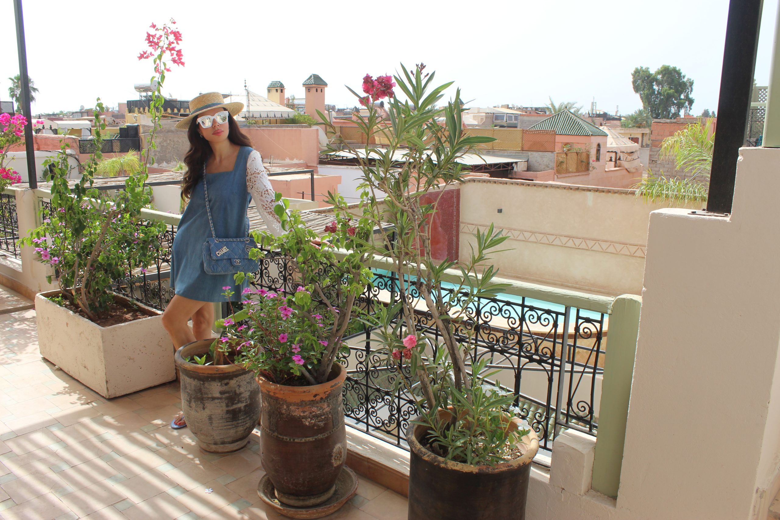 FRANCESCA CONOCI dress CHANEL accessories Marrakech Travel Trip Paola Lauretano