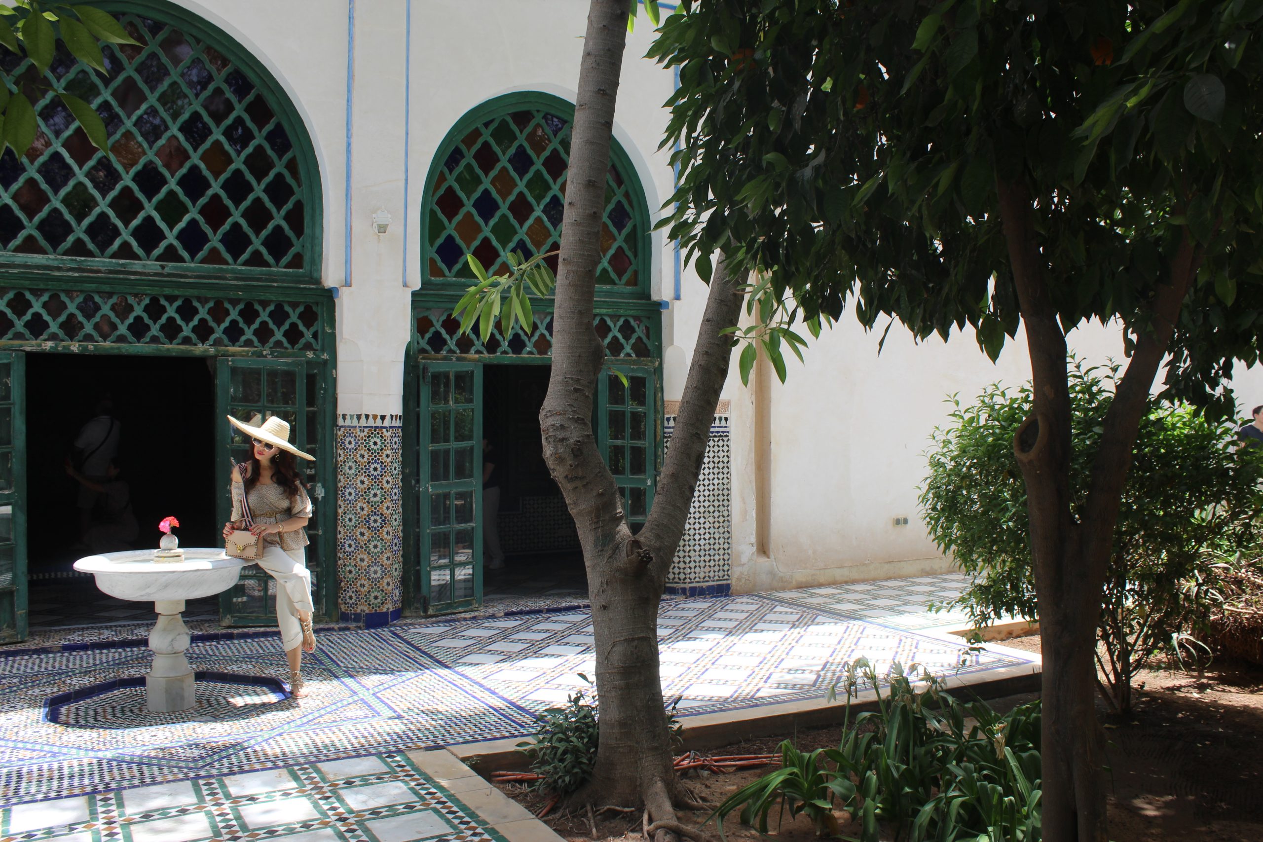 ASTYLISH blouse JUCCA pants VALENTINO accessories - Bahia Palace - Marrakech - Morocco Travel Blogger Lifestyle Blogger Paola Lauretano